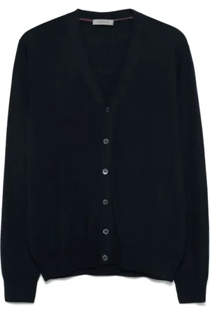 corneliani Strik, Herre, Blå, M, Uld, Blå Sweater til Mænd Aw24