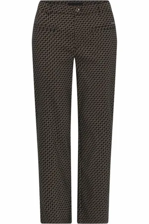 C.ro Bukser, Dame, Brun, 4XL, Bomuld, Bronze Mønster Wide Leg Bukser