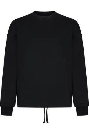 Ermenegildo Zegna Sweathshirts & Hoodies, Herre, Sort, S, Bomuld, Sort sweater med logo broderi