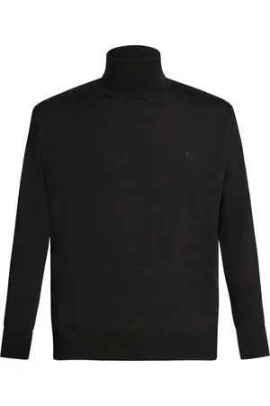Etro Strik, Herre, Sort, XL, Uld, Sort uld turtleneck sweater Aw24