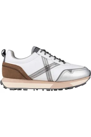 Munich Sko, Dame, Flerfarvet, 37 EU, Læder, Hvide sporty læder sneakers til kvinder