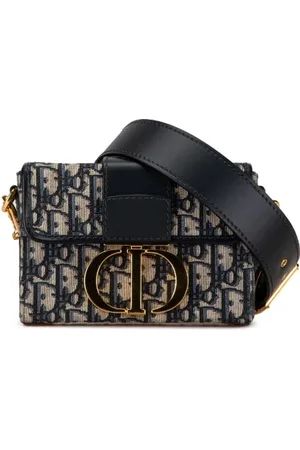 Dior Pre-owned, Dame, Blå, ONE SIZE, Uld, Pre-owned Laeder crossbody-tasker