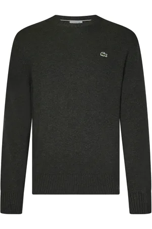 Lacoste Strik, Herre, Grøn, 2XL, Uld, Grøn Uld Sweater Klassisk Pasform