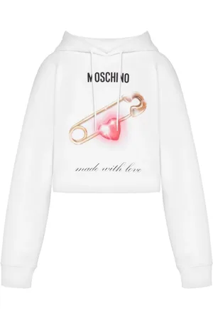 Moschino Sweathshirts & Hoodies, Dame, Hvid, M, Uld, Hvid Sweater Kollektion