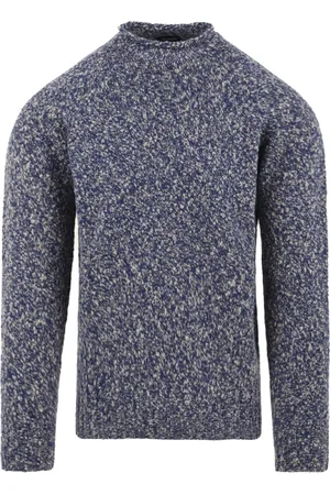 DRUMOHR Strik, Herre, Blå, L, Uld, Stilfulde Sweaters