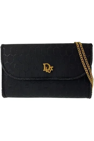 Dior Pre-owned, Dame, Blå, ONE SIZE, Uld, Pre-owned Canvas crossbody-tasker