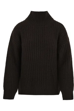 Douuod Woman Strik, Dame, Brun, XS, Uld, Brun Acacia Sweater til Kvinder