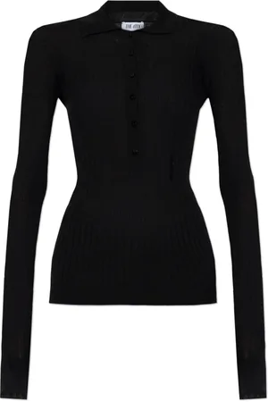 The Attico Strik, Dame, Sort, 3XS, Uld, Kashmir sweater