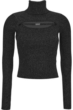 VERSACE Strik, Dame, Sort, XS, Uld, Sweaters