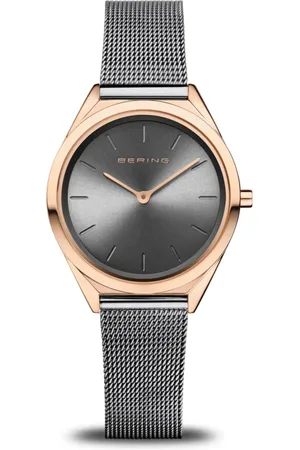 Bering Tilbehør, unisex, Grå, ONE SIZE, Uld, Unisex Ur Ultra Slim 31 mm Mesh Armbånd 17031-369