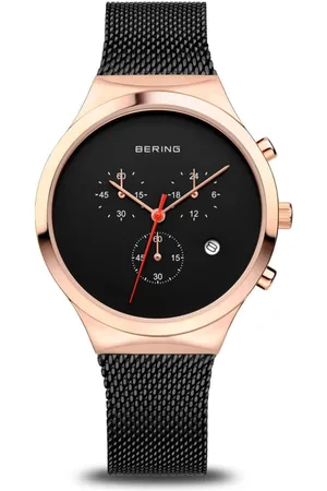 Bering Tilbehør, Dame, Gul, ONE SIZE, Uld, Dameur Classic 36 mm Armbånd Milanese 14736-166