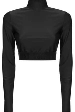 Roberto Cavalli Top, Dame, Sort, 2XS, Uld, T-shirts og Polos