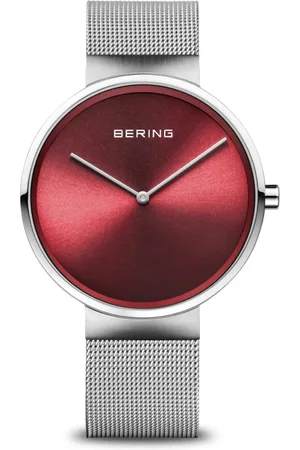 Bering Tilbehør, Dame, Grå, ONE SIZE, Uld, Dameur Classic 39 mm Armbånd Milanese 14539-003