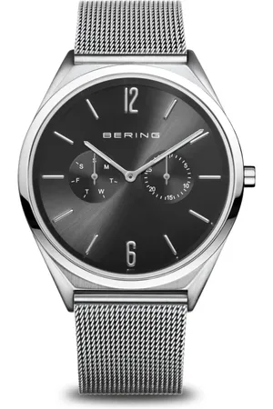 Bering Tilbehør, unisex, Grå, ONE SIZE, Uld, Unisex ur Ultra Slim armbånd Milanese armbånd 17140-002