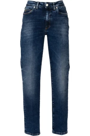 Nine In The Morning Jeans, Dame, Blå, W27, Denim, Mørk Denim Slim Fit Komfort Bukser