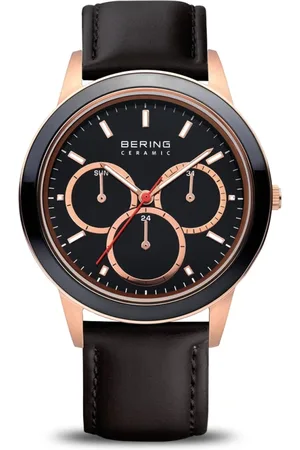 Bering Tilbehør, unisex, Sort, ONE SIZE, Uld, Unisex Ur Keramik 40 mm Armbånd Rustfrit Stål, Keramik Sølv Blank 33840-446