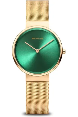 Bering Tilbehør, Dame, Gul, ONE SIZE, Uld, Dameur Classic 31 mm Armbånd Milanese 14531-338
