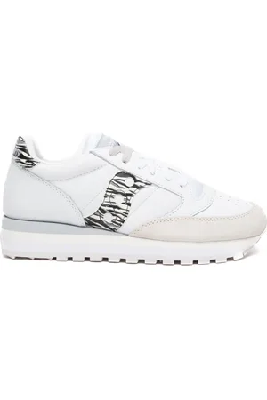 Saucony Sko, Dame, Hvid, 37 EU, Læder, Hvide lædersneakers med traditionel snøring