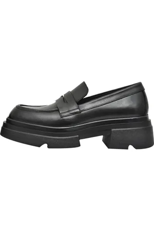 Emanuélle vee Sko, Dame, Sort, 38 EU, Sort ruskind loafer sandaler