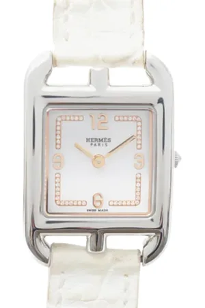 Hermès Pre-owned, Dame, Hvid, ONE SIZE, Tyl, Pre-owned Laeder watches