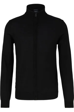 JOOP! Sweathshirts & Hoodies, Herre, Sort, L, Uld, Merino uldjakke med lynlås