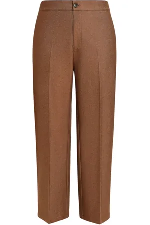 Persona by Marina Rinaldi Bukser, Dame, Brun, XL, Bomuld, Bomuld Blandingsbukser med Denim Finish