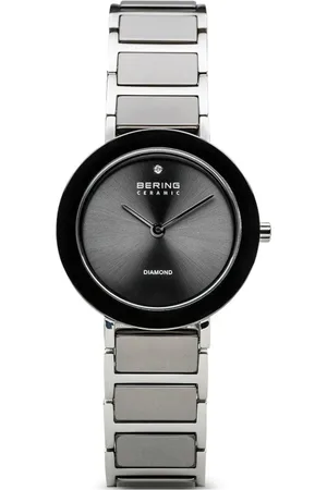 Bering Tilbehør, Dame, Sort, ONE SIZE, Uld, Dameur Charity 29 mm Armbånd Rustfrit Stål med Keramiske Elementer 11429-Charity2