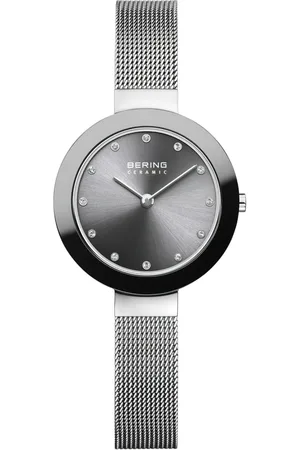 Bering Tilbehør, Dame, Grå, ONE SIZE, Keramisk dameur 29 mm Milanese armbånd 11429-389