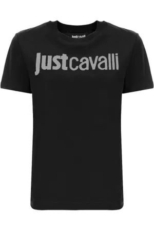 Roberto Cavalli Top, Dame, Sort, M, Bomuld, T-shirts og Polos