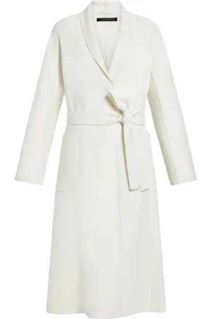 Persona by Marina Rinaldi Frakke, Dame, Hvid, 2XL, Uld, Tidløs Bondeno Uldfrakke
