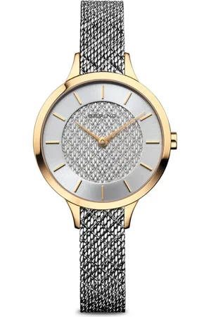 Bering Tilbehør, Dame, Grå, ONE SIZE, Uld, Dameur Classic 31 mm Armbånd Milanese 17831-010
