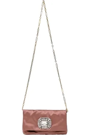 Jimmy Choo Pre-owned, Dame, Lyserød, ONE SIZE, Uld, Pre-owned Stof clutches