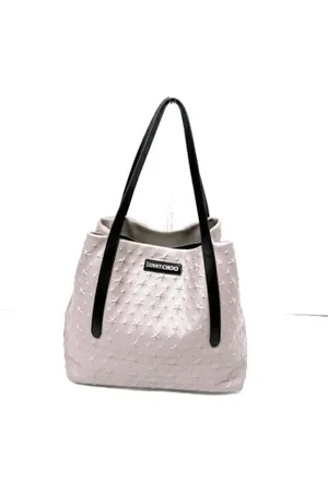 Jimmy Choo Pre-owned, Dame, Grå, ONE SIZE, Uld, Pre-owned Laeder skuldertasker