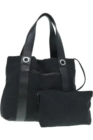 Bvlgari Pre-owned, Dame, Sort, ONE SIZE, Uld, Pre-owned Canvas totes