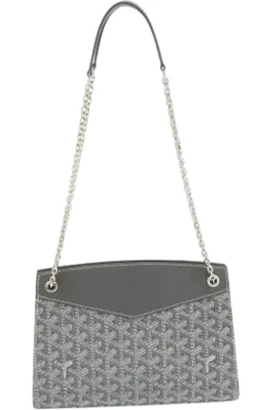 GOYARD Pre-owned, Dame, Grå, ONE SIZE, Uld, Pre-owned Laeder skuldertasker