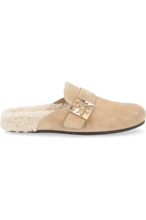 Tory Burch Sko, Dame, Brun, 36 1/2 EU, Shearling Mule Slip-On Sko