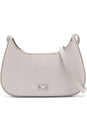 Emporio Armani Taske, Dame, Grå, ONE SIZE, Uld, Glitter Finish Crossbody Taske