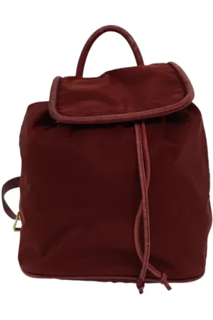 Céline Pre-owned, Dame, Rød, ONE SIZE, Tyl, Pre-owned Stof rygsaekke