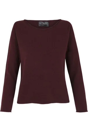 Cortana Strik, Dame, Rød, XL, Vind, burgunder kasjmir sweater