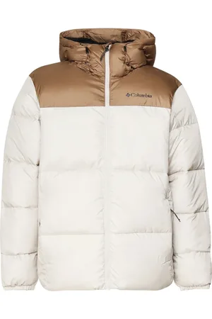 Columbia Jakke, Herre, Hvid, XL, Nylon, To-farvet nylonjakke med integreret hætte