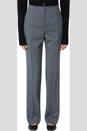 Jil Sander Bukser, Dame, Grå, S, Uld, Slim Fit Bukser