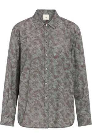 Heartmade Bluser & Skjorter, Dame, Brun, XS, Tyl, Klassisk Silkeskjorte med Moderne Touch