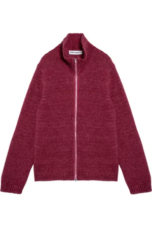 OUR LEGACY Strik, Herre, Rød, M, Uld, Kort Cardigan Sweater