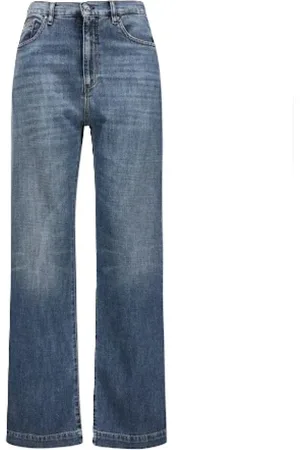 Nine In The Morning Jeans, Dame, Blå, W28, Bomuld, Deepa Palazzo Jeans Komfort Fit