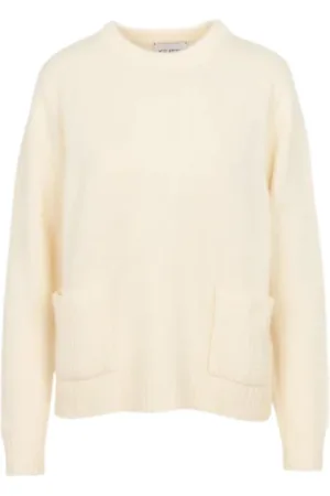 KUJTEN Strik, Dame, , L, Uld, Kashmir Striktrøje i Off-White