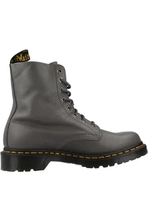 Dr. Martens Sko, Dame, Grå, 36 EU, Uld, Stilfulde snørestøvler til hverdagsbrug