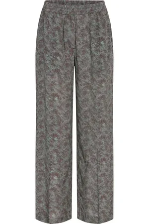 Heartmade Bukser, Dame, Brun, 2XS, Tyl, Silke Straight Fit Bukser