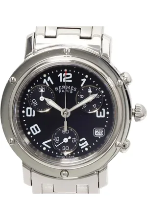 Hermès Pre-owned, Dame, Sort, ONE SIZE, Tyl, Pre-owned Metal watches