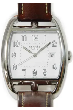 Hermès Pre-owned, Dame, Hvid, ONE SIZE, Tyl, Pre-owned Rustfrit stal watches