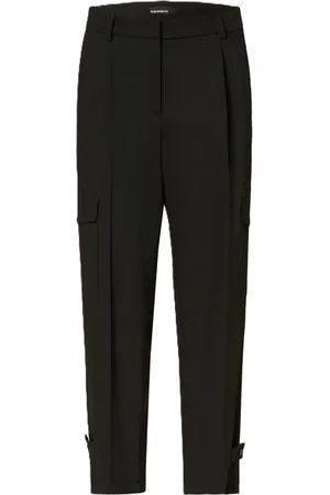Cambio Bukser, Dame, Sort, S, Uld, Cargo Bukser Høj Talje Slim Fit
